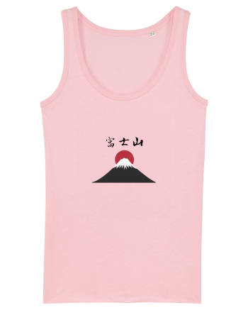 Muntele Fuji (Fujisan) kanji negru Cotton Pink
