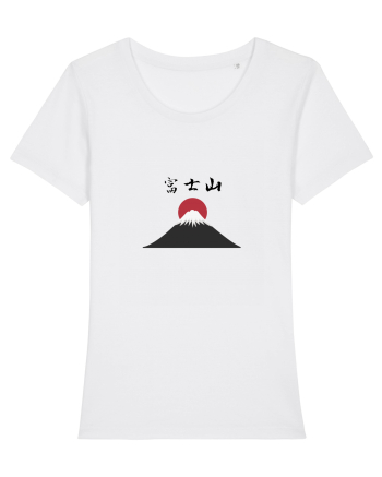 Muntele Fuji (Fujisan) kanji negru White