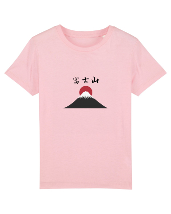 Muntele Fuji (Fujisan) kanji negru Cotton Pink