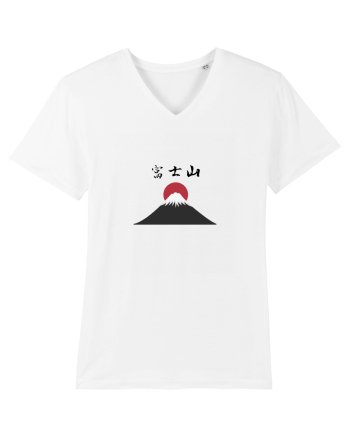 Muntele Fuji (Fujisan) kanji negru White