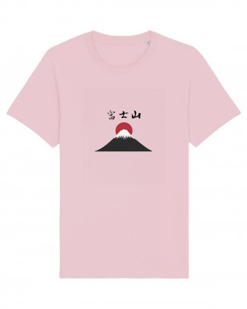 Muntele Fuji (Fujisan) kanji negru Cotton Pink