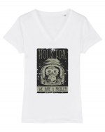Houston we have a problem Tricou mânecă scurtă guler V Damă Evoker