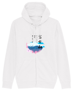 Muntele Fuji (Fujisan) negru  Hanorac cu fermoar Unisex Connector