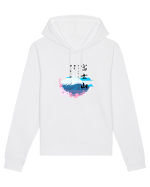 Muntele Fuji (Fujisan) negru  Hanorac Unisex Drummer