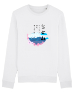 Muntele Fuji (Fujisan) negru  Bluză mânecă lungă Unisex Rise