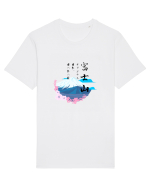 Muntele Fuji (Fujisan) negru  Tricou mânecă scurtă Unisex Rocker