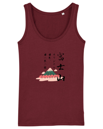 Muntele Fuji (Fujisan) negru  (ver 2) Burgundy