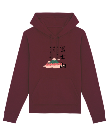 Muntele Fuji (Fujisan) negru  (ver 2) Burgundy