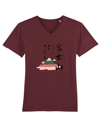 Muntele Fuji (Fujisan) negru  (ver 2) Burgundy