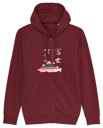 Muntele Fuji (Fujisan) negru (ver 2) Burgundy