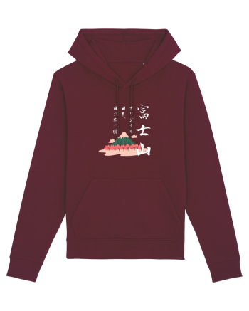 Muntele Fuji (Fujisan) negru (ver 2) Burgundy