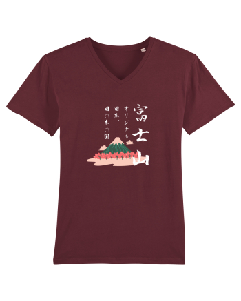 Muntele Fuji (Fujisan) negru (ver 2) Burgundy