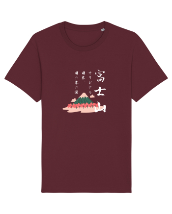 Muntele Fuji (Fujisan) negru (ver 2) Burgundy