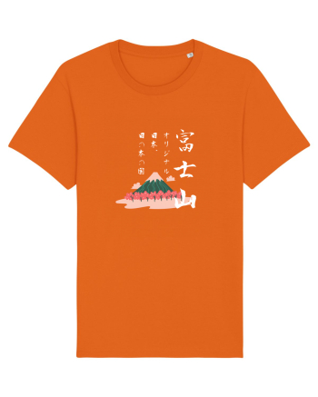 Muntele Fuji (Fujisan) negru (ver 2) Bright Orange