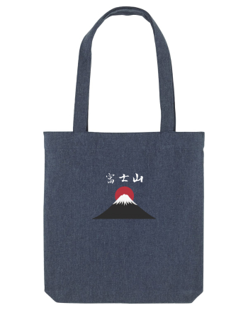 Muntele Fuji (Fujisan) kanji alb Midnight Blue