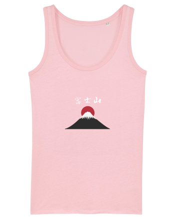 Muntele Fuji (Fujisan) kanji alb Cotton Pink