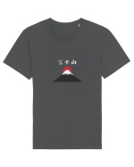 Muntele Fuji (Fujisan) kanji alb Tricou mânecă scurtă Unisex Rocker