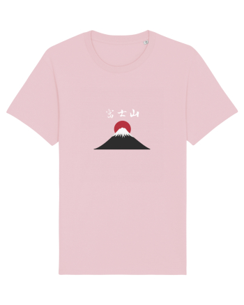 Muntele Fuji (Fujisan) kanji alb Cotton Pink