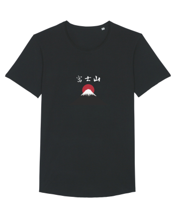 Muntele Fuji (Fujisan) kanji alb Black