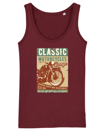 Classic Motorcycles Garage Burgundy