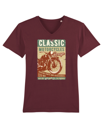 Classic Motorcycles Garage Burgundy