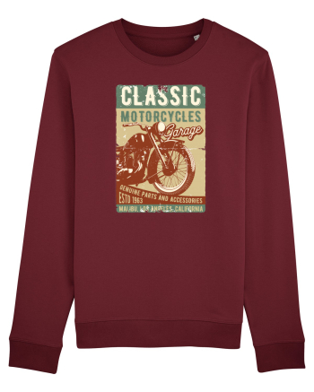Classic Motorcycles Garage Burgundy