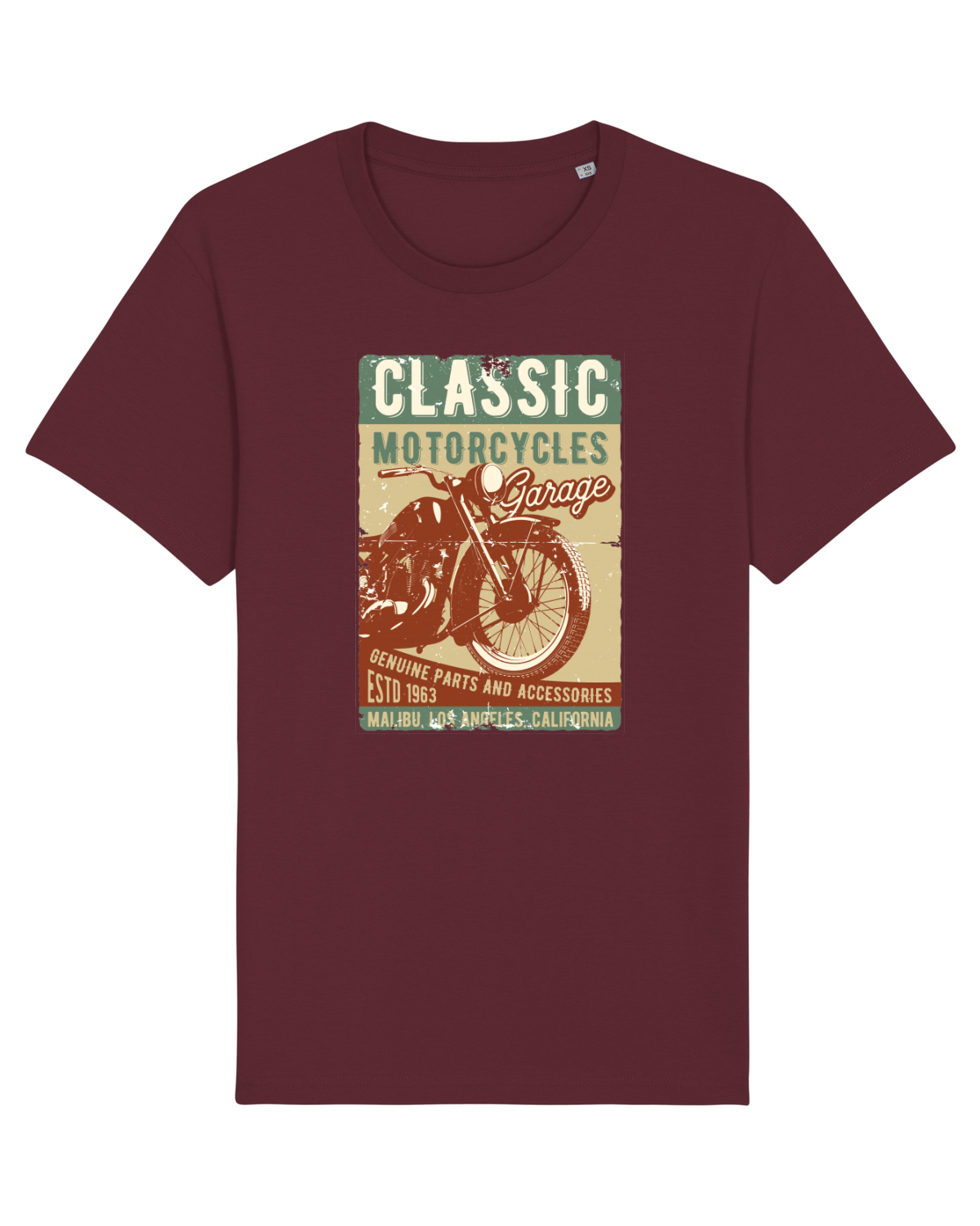 Tricou mânecă scurtă Unisex Rocker Burgundy