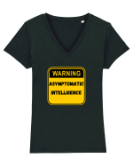 Warning symptomatic Intelligence  Tricou mânecă scurtă guler V Damă Evoker