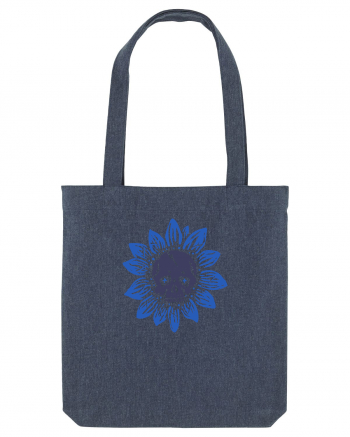 Sunflower skull Midnight Blue