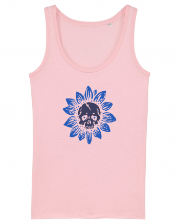 Sunflower skull Cotton Pink