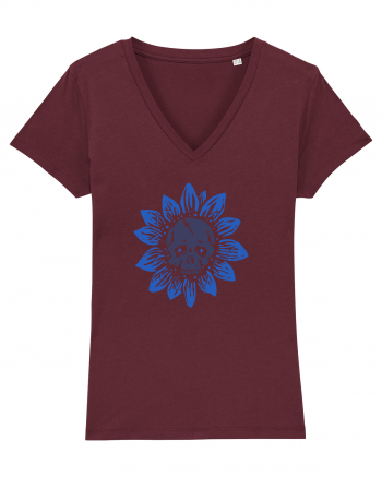 Sunflower skull Burgundy