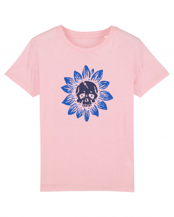 Sunflower skull Cotton Pink