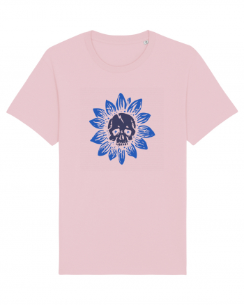 Sunflower skull Cotton Pink