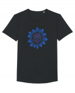 Sunflower skull Tricou mânecă scurtă guler larg Bărbat Skater