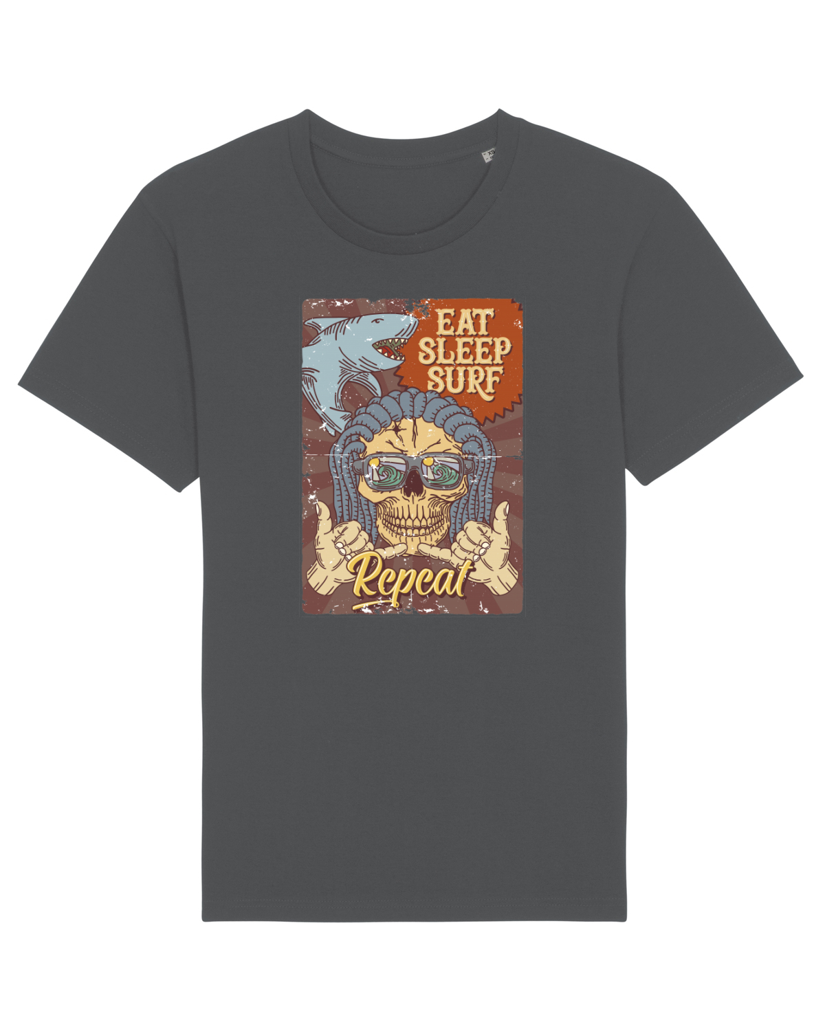 Tricou mânecă scurtă Unisex Rocker Anthracite
