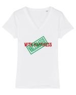 Green Happiness Pass Tricou mânecă scurtă guler V Damă Evoker