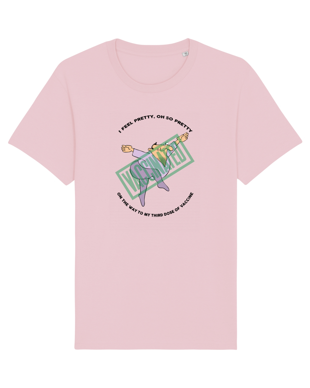 Tricou mânecă scurtă Unisex Rocker Cotton Pink