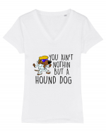 Hound dog Tricou mânecă scurtă guler V Damă Evoker