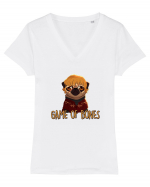 Game of bones Tricou mânecă scurtă guler V Damă Evoker