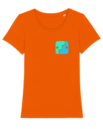 Intertwined Faces Bright Orange