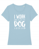 I WORK HARD for my dog Tricou mânecă scurtă guler larg fitted Damă Expresser