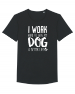 I WORK HARD for my dog Tricou mânecă scurtă guler larg Bărbat Skater