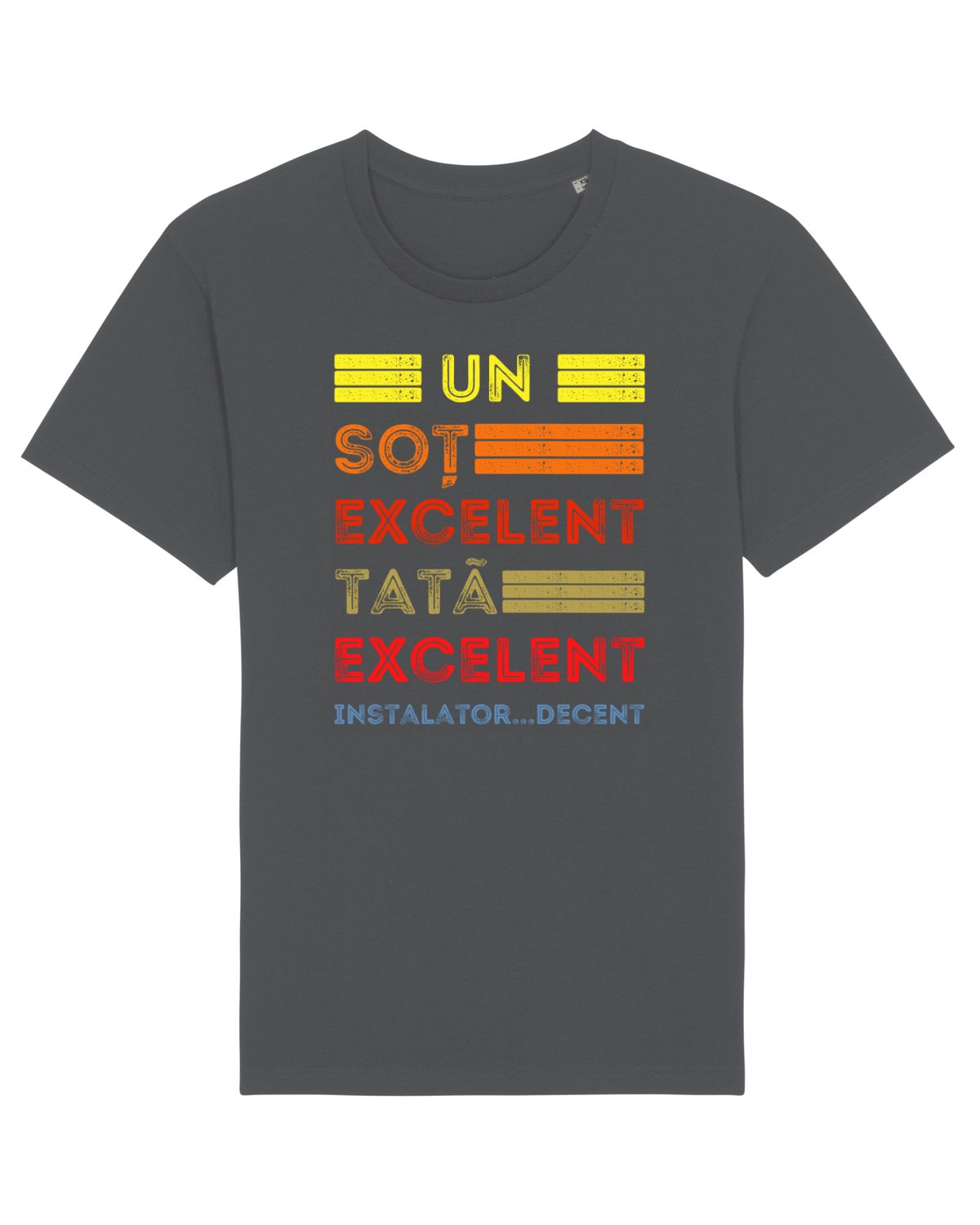 Tricou mânecă scurtă Unisex Rocker Anthracite