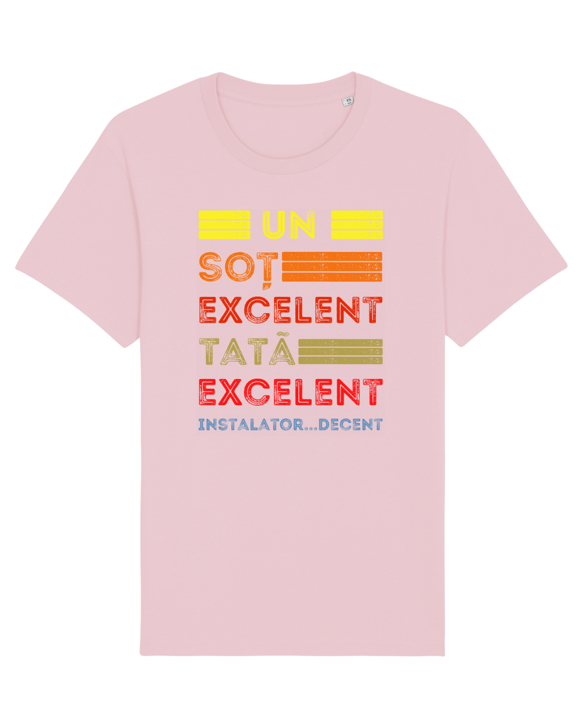 Tricou mânecă scurtă Unisex Rocker Cotton Pink