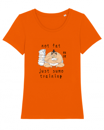 Not Fat Just Sumo Training (negru) Bright Orange