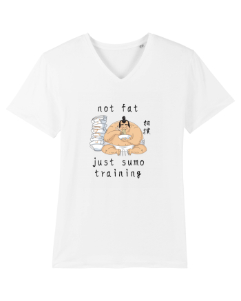 Not Fat Just Sumo Training (negru) White