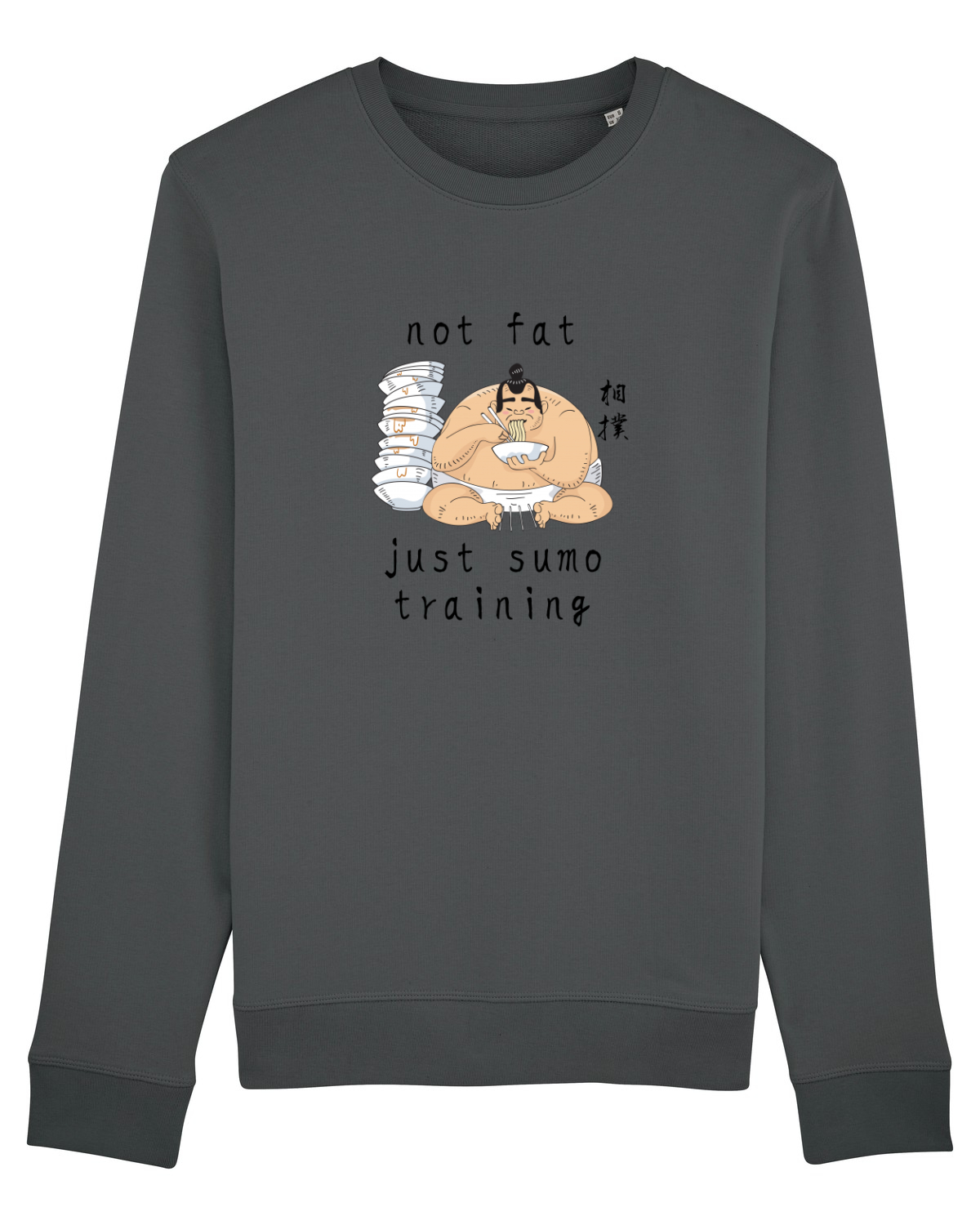 Bluză mânecă lungă Unisex Rise Anthracite