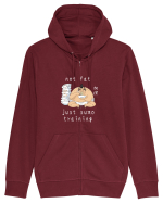 Not Fat Just Sumo Training (alb) Hanorac cu fermoar Unisex Connector