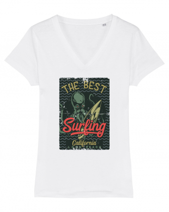 The Best Surfing Octopus White