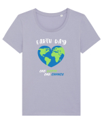 Earth Day Tricou mânecă scurtă guler larg fitted Damă Expresser